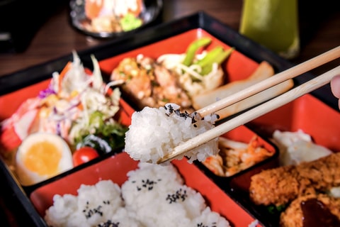 A perfect Bento Japanese Food lunch during an exciting Japan Youth Travel journey.